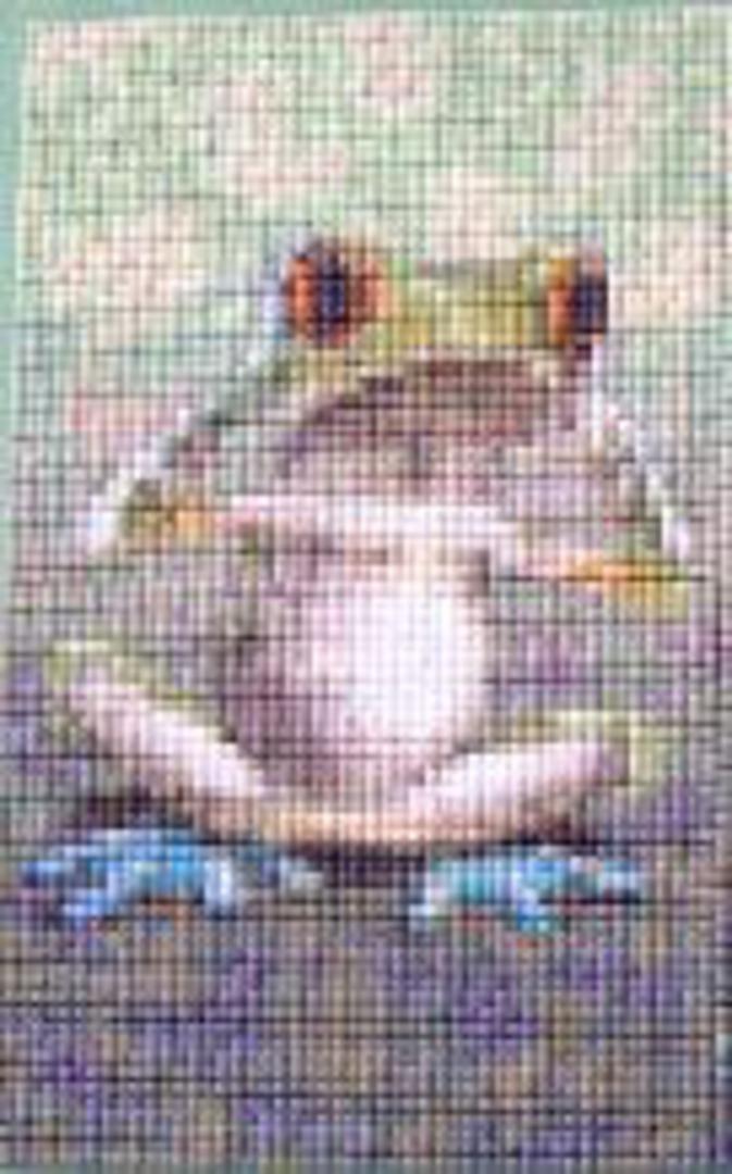 Hear No Evil Frog Two [2] Baseplate PixelHobby Mini-mosaic Art Kit image 0